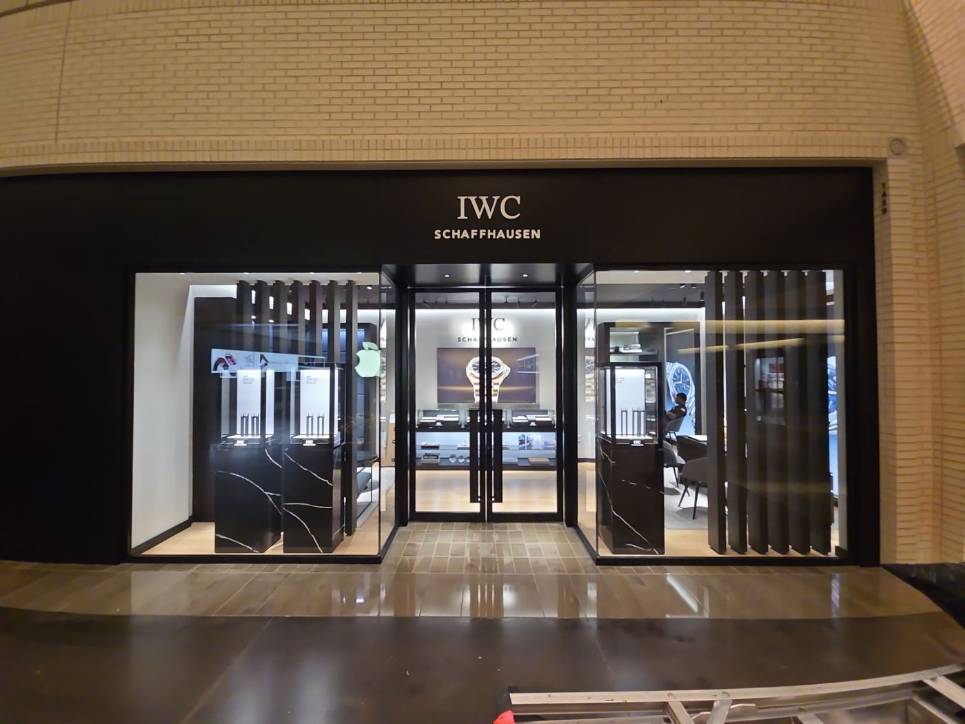 IWC Schaffhausen storefront signage installed by Brown Graphics
